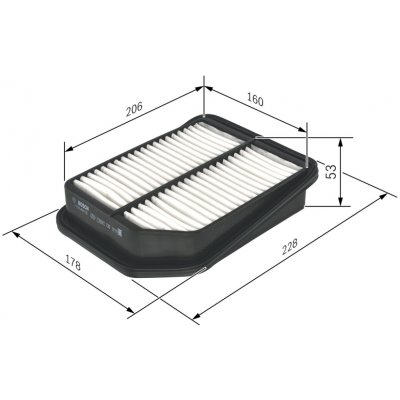Vzduchový filtr BOSCH F 026 400 125 (F026400125) – Hledejceny.cz