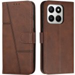 VSECHNONAMOBIL 125995 STITCHED Peněženkový kryt pro Honor 400 Smart 5G / Honor X7d tmavě hnědý – Hledejceny.cz