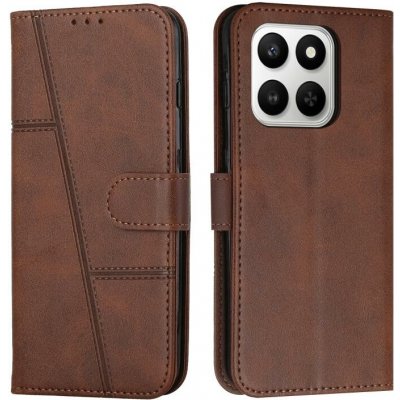VSECHNONAMOBIL 125995 STITCHED Peněženkový kryt pro Honor 400 Smart 5G / Honor X7d tmavě hnědý – Hledejceny.cz