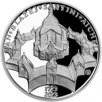 Česká mincovna Stříbrná mince 200 Kč 2023 Jan Blažej Santini-Aichel proof 13 g – Zboží Mobilmania