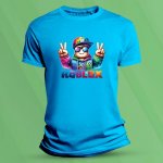 Sandratex Bavlněné dětské tričko Roblox hráč 2 Azurová – Zboží Dáma