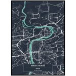 Jen tak z lásky Plakát Mapa vašeho města Rozměr plakátu: 30 x 40 cm, Barevná varianta: Šedá – Zboží Mobilmania