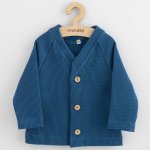 New Baby Kojenecký kabátek na knoflíky Luxury clothing Oliver modrý – Zboží Dáma