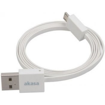 Akasa AK-CBUB16-15WH PROSLIM USB 2.0 Type A na micro B, 15cm, bílý