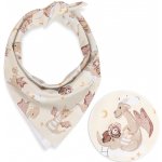 Biante dětský bavlněný šátek Sandra SA-467 Dráčci na žlutobéžovém – Zboží Dáma