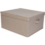 Skládací úložná krabice Compactor SANDY 40 x 50 x 25 cm, béžová – Hledejceny.cz