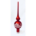 Irisa Špice na vánoční stromek s motivem VESNIČKA červená výška 28 cm Balení: 1 ks Barva: červená – Zbozi.Blesk.cz