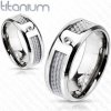Prsteny Spikes USA pánský snubní prsten titan TT1033
