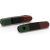 Brzdový špalek na kolo XLC BS-X01 gumičky zeleno/černo/hnědé 2 páry