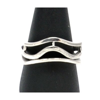 Vorlové Šperky Stříbrný prsten vlnka E082 – Zboží Mobilmania
