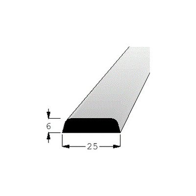 Profilová lišta č.054 - 25 mm x 6 mm, vnitřní, smrková, ŠP2506 – Zboží Mobilmania