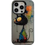 Oil Painting case Černá Kočka – Apple iPhone 15 Pro – Zboží Mobilmania