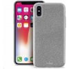 Pouzdro a kryt na mobilní telefon Apple Pouzdro Puro "SHINE" Apple iPhone X stříbrné