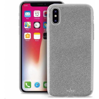 Pouzdro Puro "SHINE" Apple iPhone X stříbrné – Zboží Mobilmania