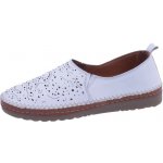 Effe Tre Shoes Effe Tre bílé dámské kožené letní mokasíny – Zboží Dáma