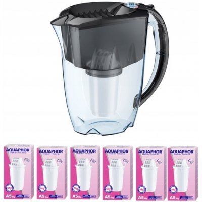 Aquaphor Prestige 2.8 l se 6 filtry A5 Mg, černá – Zboží Mobilmania