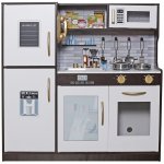 Derrson kuchyňka XL dřevěná tmavě-hnědá W5262 – Zboží Dáma
