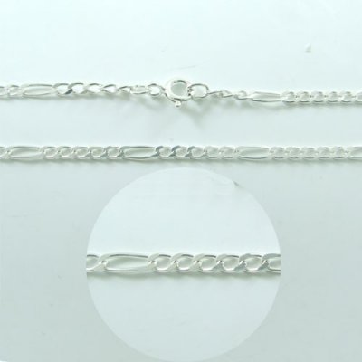 Zlatnictví Zlatíčko Stříbrný řetízek figaro 000.00038 – Zboží Dáma