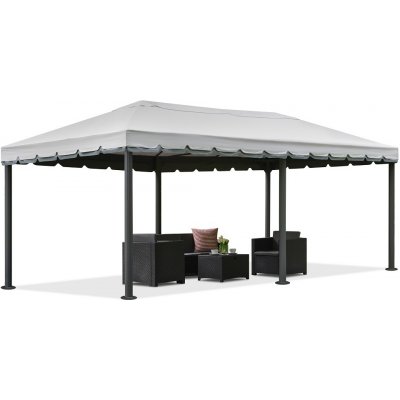 Garden Point Šedý zahradní pavilon Valencia 4x6m – Hledejceny.cz