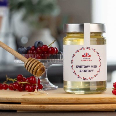 Včelařství Domovina Květový med akátový 400 g – Sleviste.cz