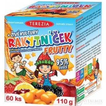Rakytníček Frutty ovocné želé+živé kultury 60 ks