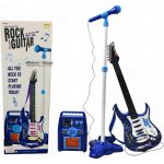 Kruzzel 22409 Dětská rocková elektrická kytara a zesilovač a mikrofon modrá – Zboží Dáma