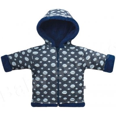 Baby Service kabátek s kapucí dvouvrstvý na zip Bubliny modrý – Zboží Mobilmania