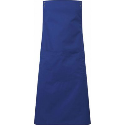 Premier Workwear Zástěra s laclem bez zavazování pro gastro a obsluhu s držákem utěrky a střední kapsou modrá královská – Hledejceny.cz