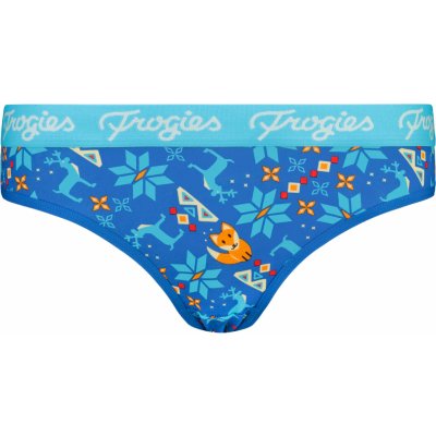 Frogies Dámske kalhotky Winter classic Christmas modrá | světle modrá – Zboží Dáma
