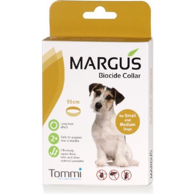 Margus Obojek antiparazitární Biocide S,M-55 cm pes – Zboží Dáma