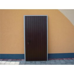 ZMK Plechové dveře š.100 x 200 cm,Ořech,levé