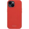 Pouzdro a kryt na mobilní telefon Apple MERCURY Silky-Soft Apple iPhone 15 - příjemný na dotek - silikonový - červené