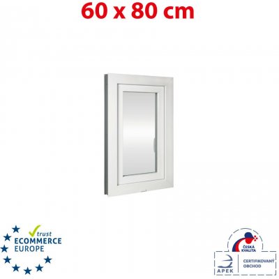 OKNA HNED Plastové okno 60x80 cm otevíravé i sklopné pravé bílé TROJSKLO – Hledejceny.cz