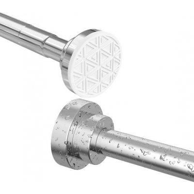 Záclonová tyč Kongming bez vrtání 48-200 cm, teleskopická záclonová tyč, tyč na sprchový závěs – Zboží Dáma