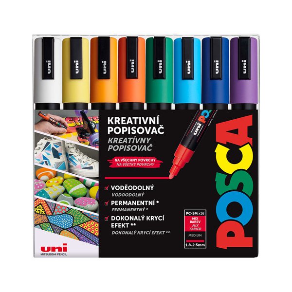 Popisovač Posca PC-5M 1,8-2,5 mm 16 barev