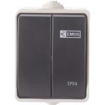 Emos A1398 Přepínač nástěnný č. 1,6 IP54, 1 tlačítko – HobbyKompas.cz