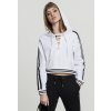 Dámská mikina Urban Classics Ladies Short Lace Up hoody white/black