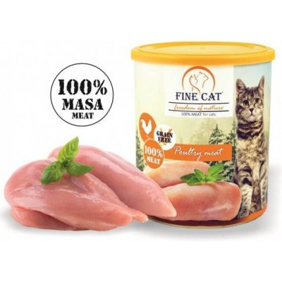 FINE CAT pro kočky DRŮBEŽ 100% MASA 0,8 kg