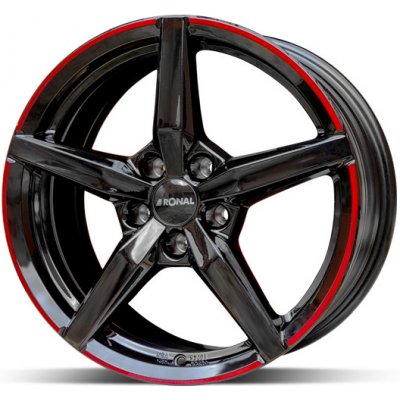 Ronal R69 7,5x17 5x112 ET46 jetblack red – Hledejceny.cz