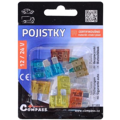 Compass • Pojistky nožové 10ks – Hledejceny.cz