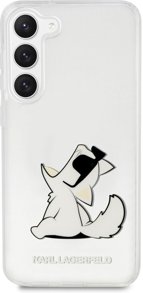 Pouzdro Karl Lagerfeld PC/TPU Choupette Eat Samsung Galaxy S23+ Transparent