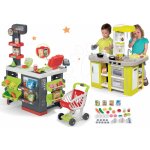 Smoby set obchod s vozíkem Supermarket a kuchyňka Tefal Studio XL s magickou těstovinou 350213-3 – Zboží Mobilmania