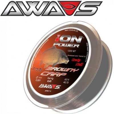 Awa-Shima Ion Power Browny Carp 1200 m 0,261 mm 8,45 kg – Zboží Mobilmania