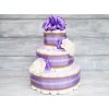 Plenkový dort PASTELL Decor Plenkový dort pro holčičku fialový Bez hračky 2 Miminko váží 3 - 6 kg