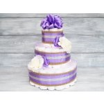PASTELL Decor Plenkový dort pro holčičku fialový Bez hračky 3 Miminko váží 4 - 9 kg