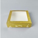 Dortisimo Vánoční krabice na cukroví zlato-bílá nepromastitelná (20 x 20 x 5 cm) – Zboží Dáma