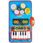 CAB Toys Hudobná podložka 2v1 Klavír Klávesy Bubon modrá – Hledejceny.cz