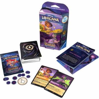 Disney Lorcana TCG Ursula's Return Starter Deck Amber / Amethyst – Zbozi.Blesk.cz