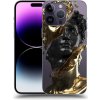 Pouzdro a kryt na mobilní telefon Apple Pouzdro Picasee silikonové Apple iPhone 14 Pro Max - Black Gold čiré