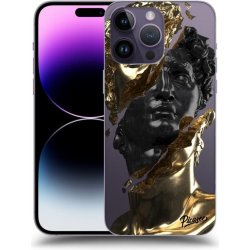 Pouzdro Picasee silikonové Apple iPhone 14 Pro Max - Black Gold čiré